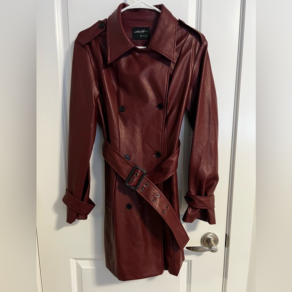 COPY - Vici- Valentin Pocketed Faux Leather Trench Coat - Picture 11 of 12